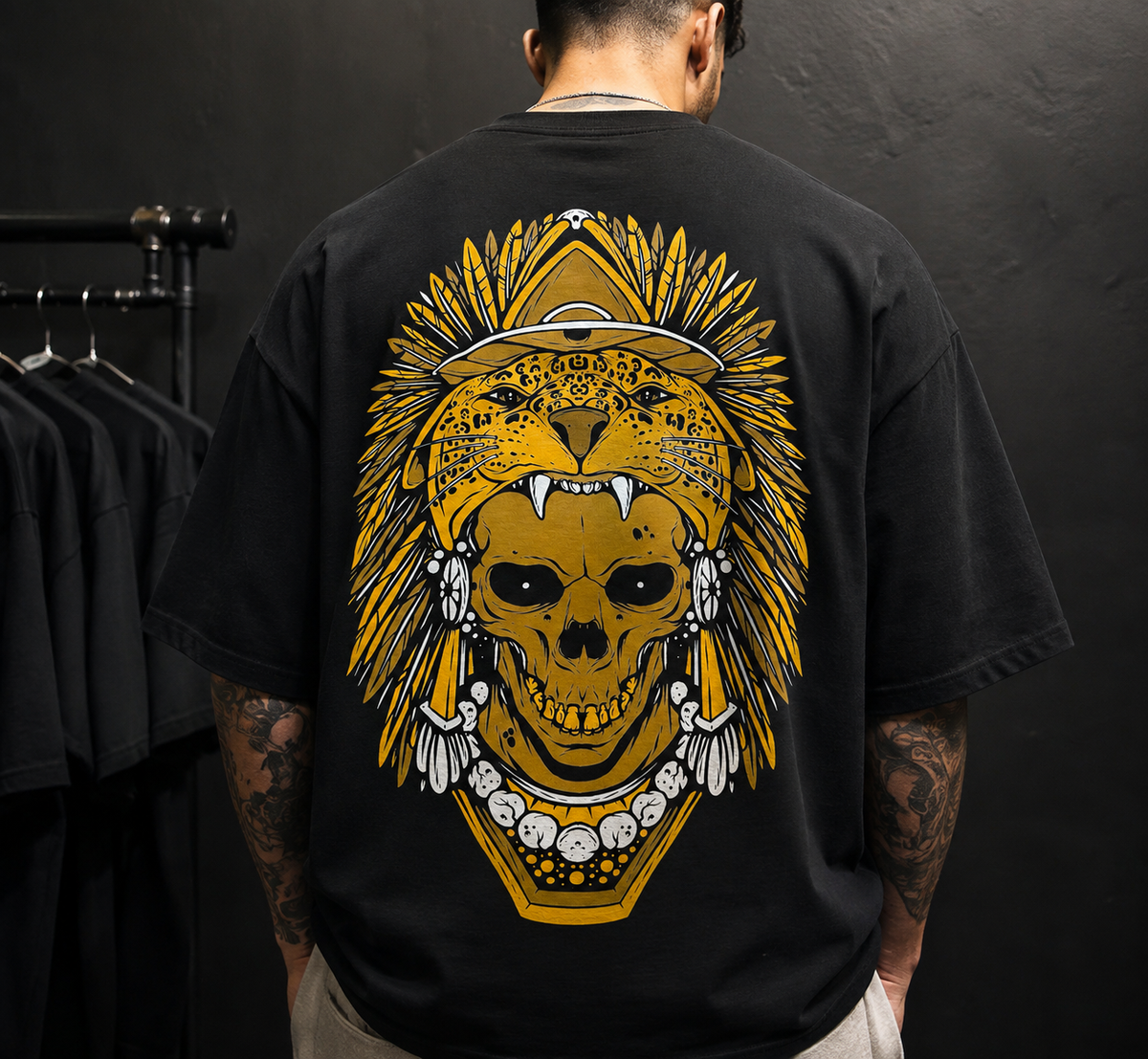 Playera Oversize HDC Jaguar Skull – Algodón Premium 260G
