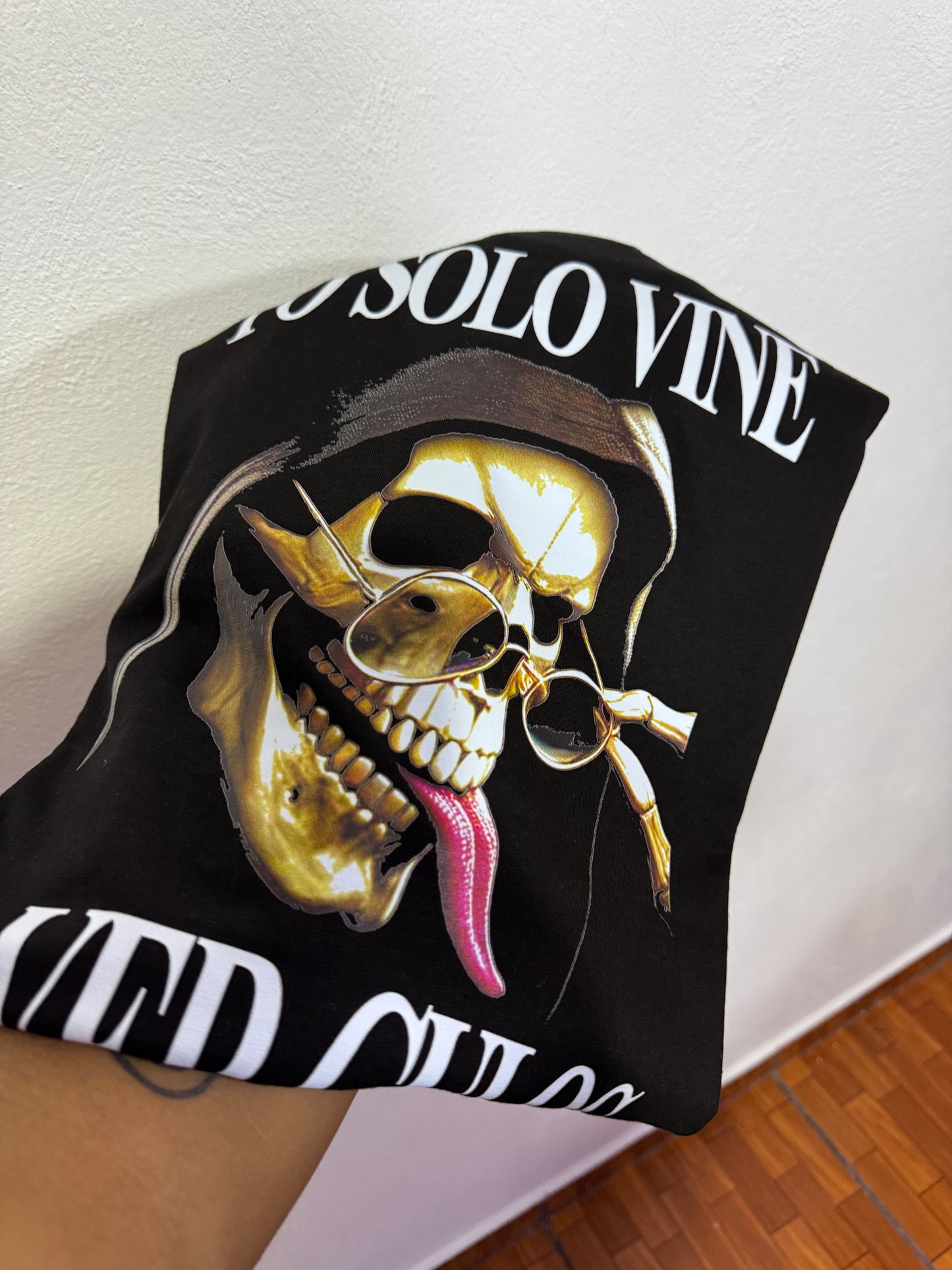 Camiseta OVERSIZE para hombre, diseño YO SOLO VINE...