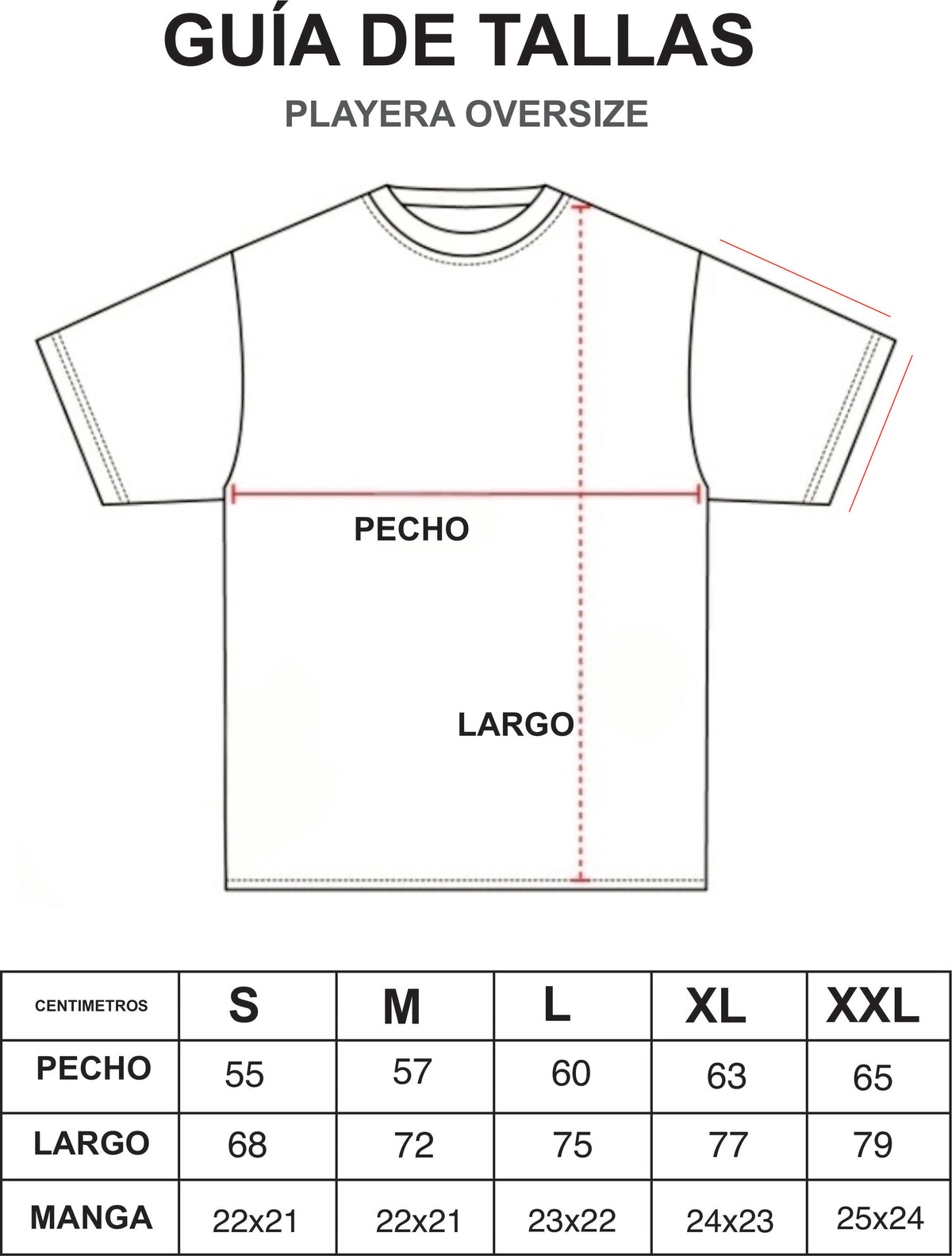 Playera Oversize Premium 260g – 100% Algodón