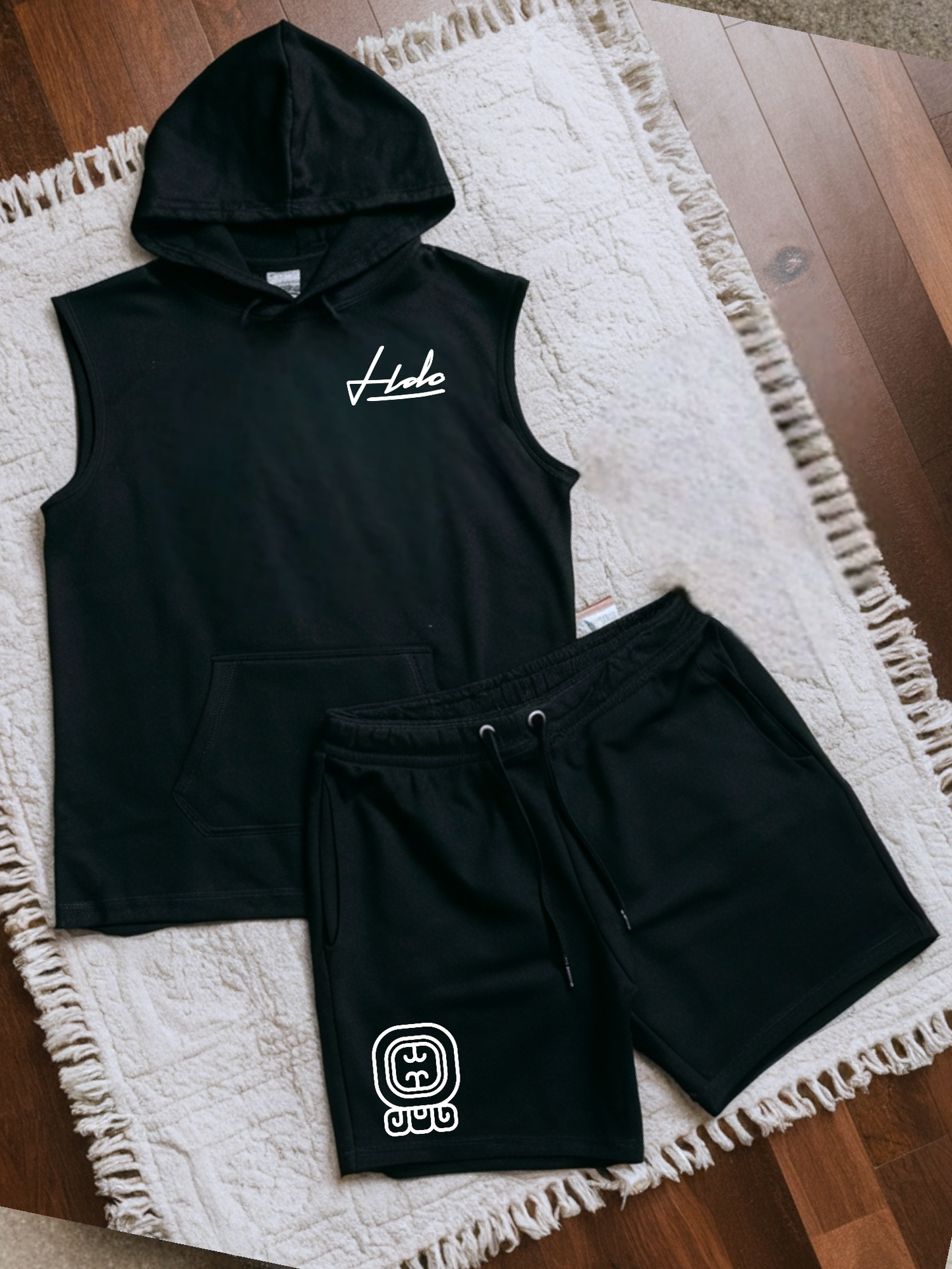 CONJUNTO PARA HOMBRE, HOODIE SIN MANGA Y SHORT "HDC"