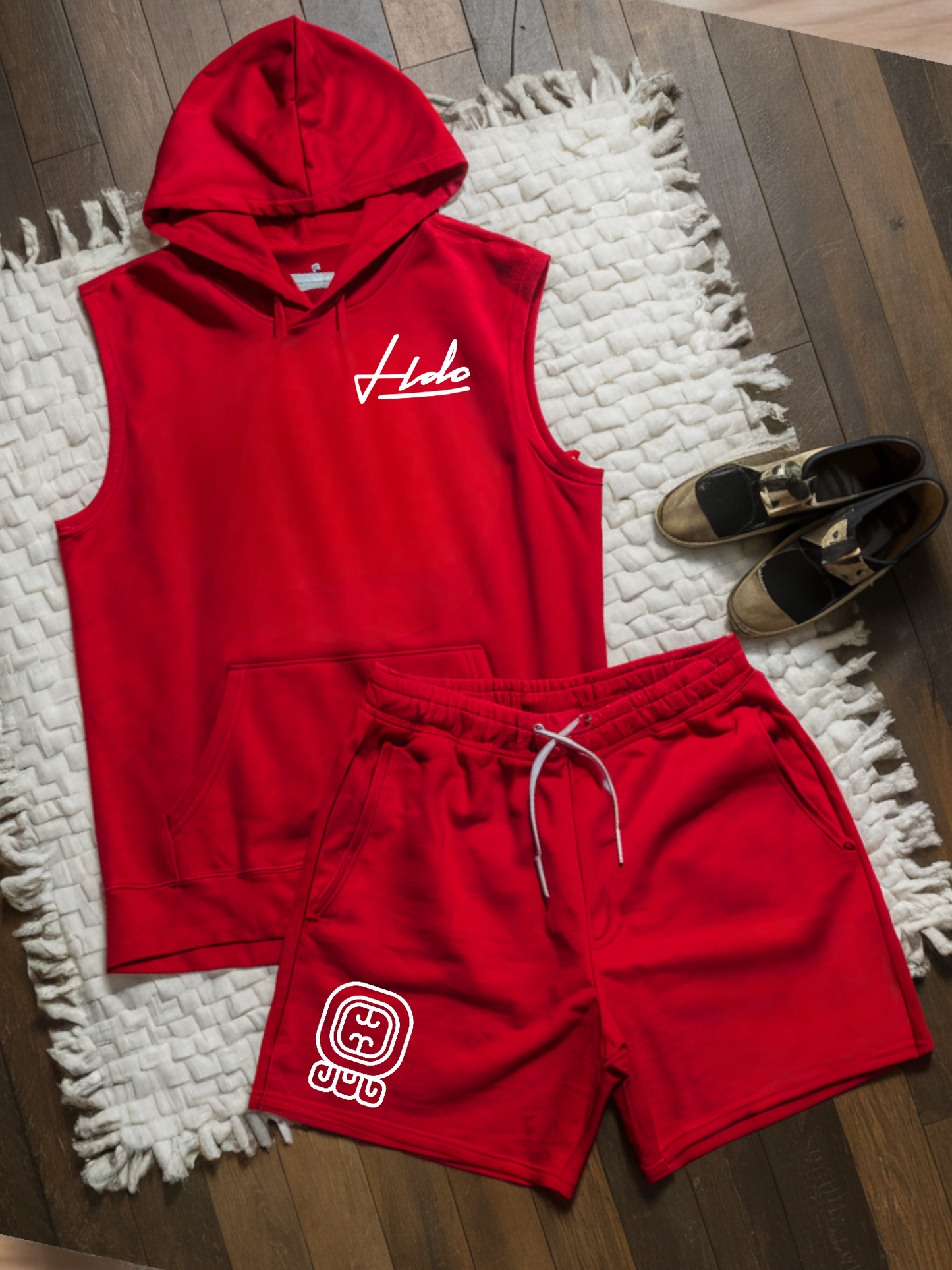 CONJUNTO PARA HOMBRE, HOODIE SIN MANGA Y SHORT "HDC"