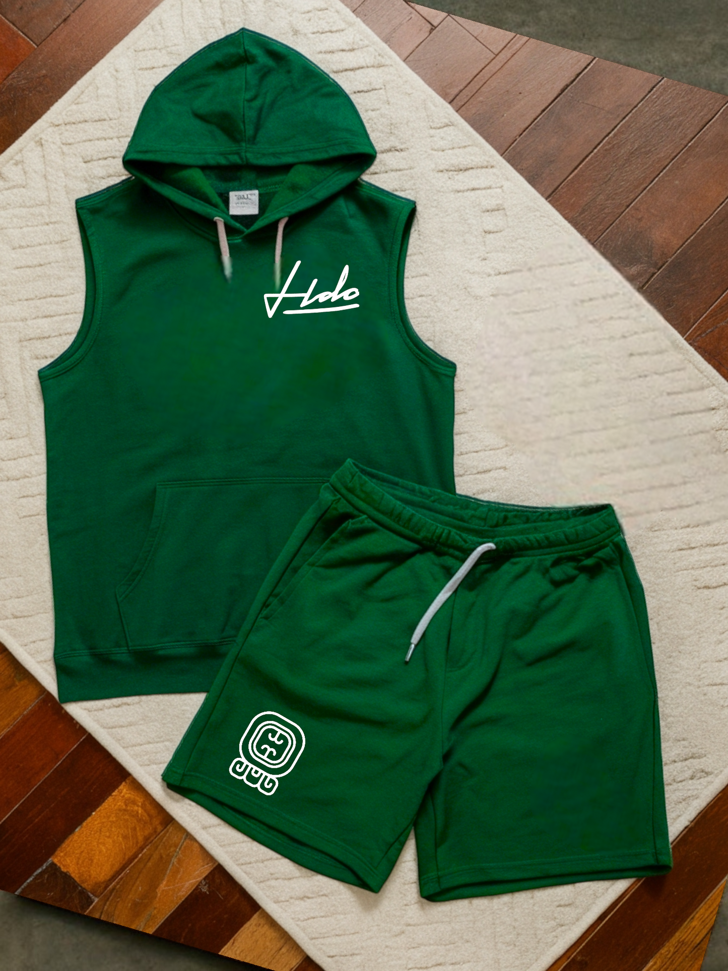 CONJUNTO PARA HOMBRE, HOODIE SIN MANGA Y SHORT "HDC"