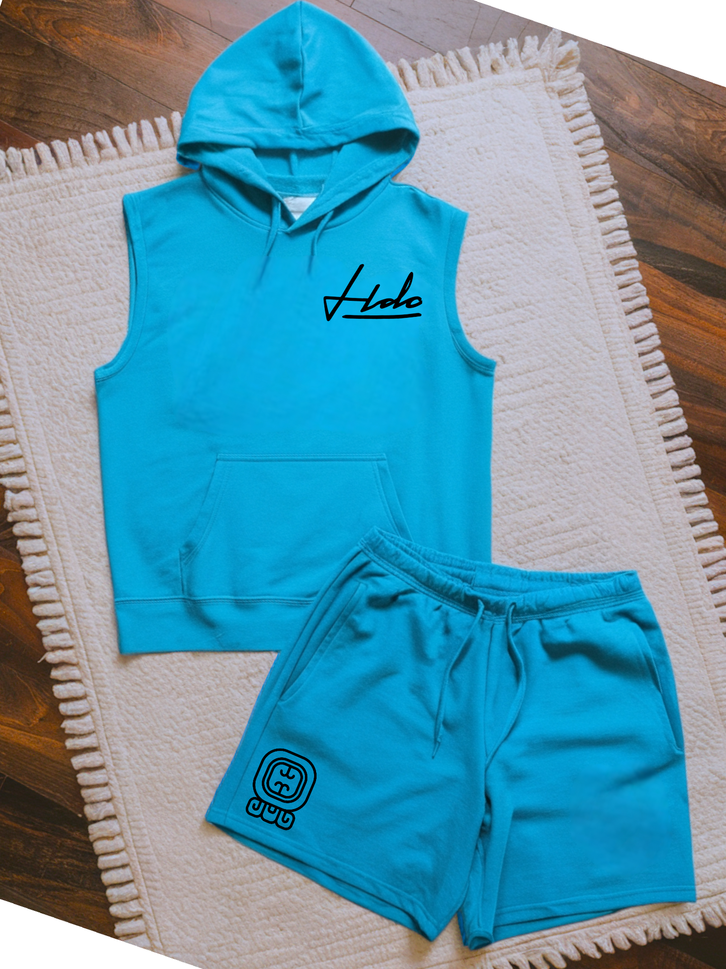 CONJUNTO PARA HOMBRE, HOODIE SIN MANGA Y SHORT "HDC"