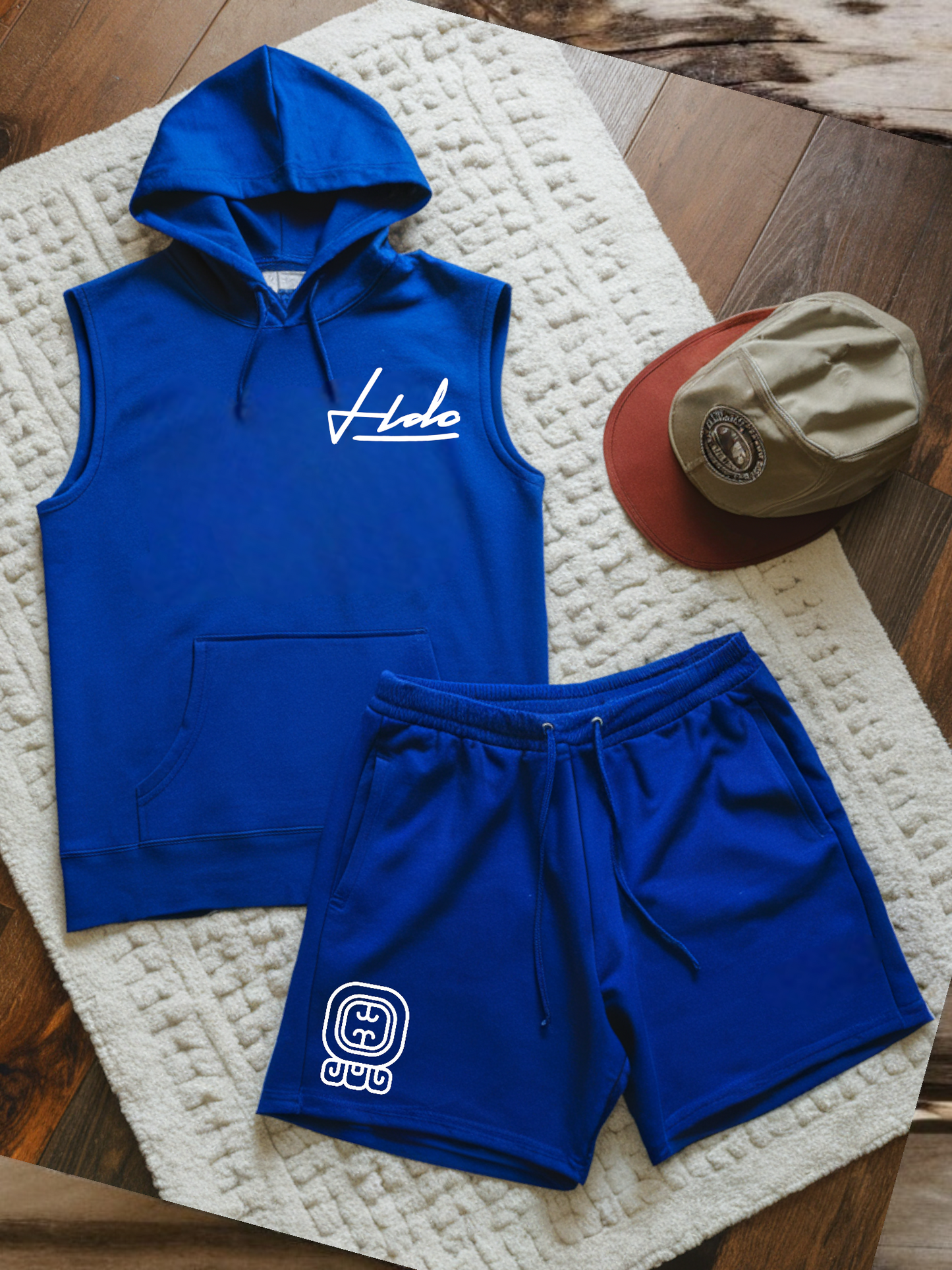 CONJUNTO PARA HOMBRE, HOODIE SIN MANGA Y SHORT "HDC"