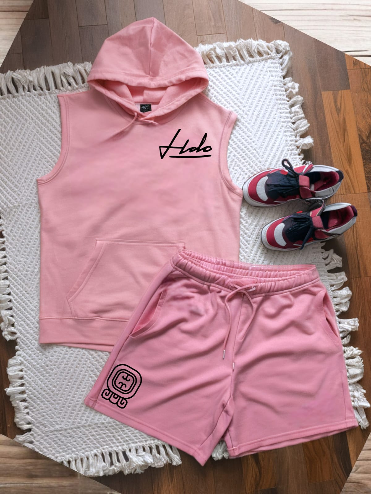 CONJUNTO PARA HOMBRE, HOODIE SIN MANGA Y SHORT "HDC"