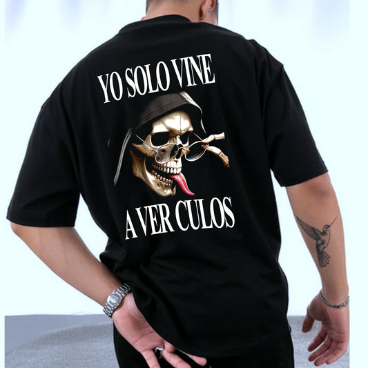 Camiseta OVERSIZE para hombre, diseño YO SOLO VINE...