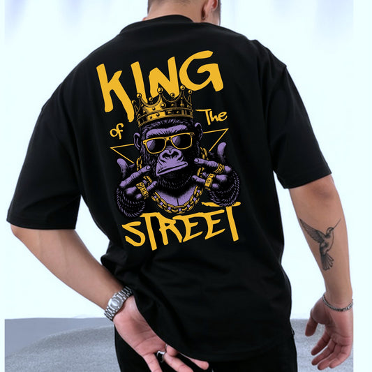 Camiseta OVERSIZE para hombre, diseño KING OF THE STREET